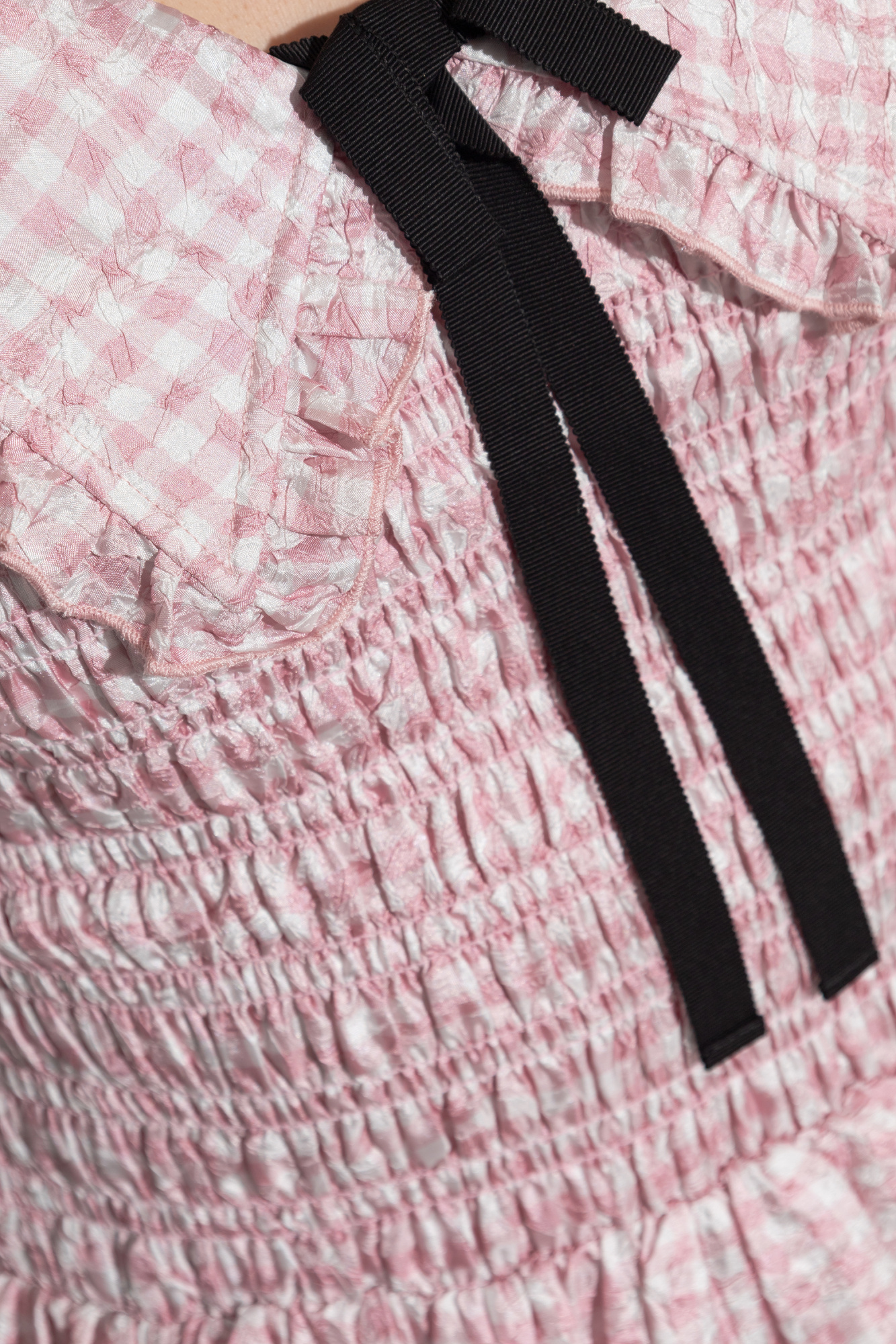 ワンピース Ganni FW25 'Pink Check' dress (W0603 038) Pink Short checkered dress Ganni - Vitkac AS